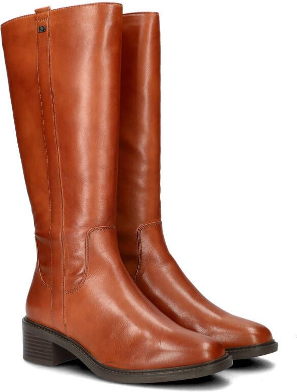 Regarde le ciel Moira gevoerde leren laarzen cognac - Foto 3