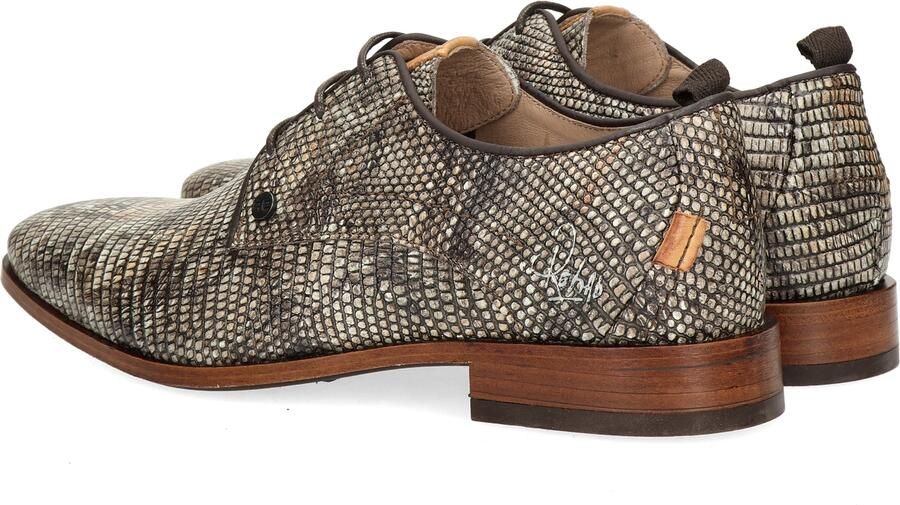 Rehab Greymarble leren veterschoenen met dierenprint zand - Foto 14