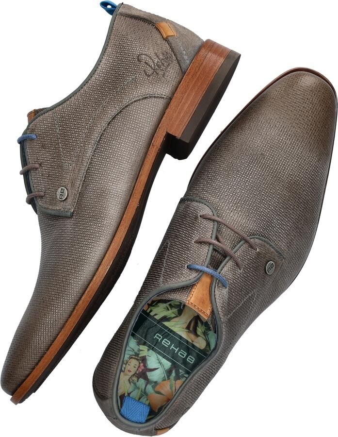 Rehab Vrouwen Veterschoenen Herenschoenen Greg Wall Grijs - Foto 6