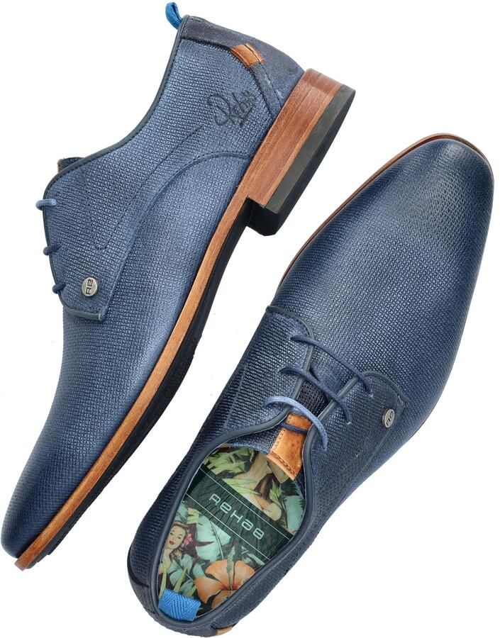 Rehab Vrouwen Veterschoenen Herenschoenen Greg Wall Blauw - Foto 4