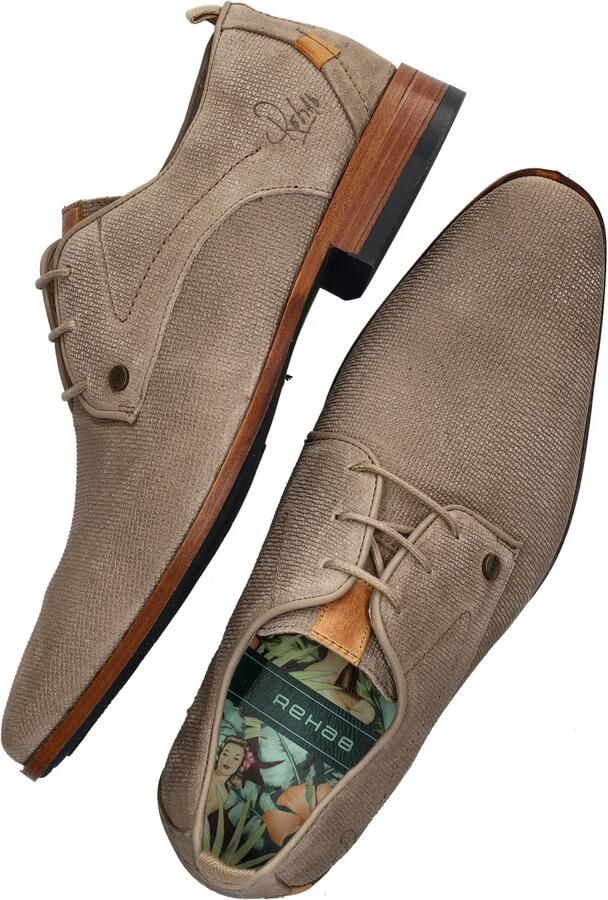Rehab GREG WALL SUE 5000 SND NM heren veterschoenen gekleed beige - Foto 16