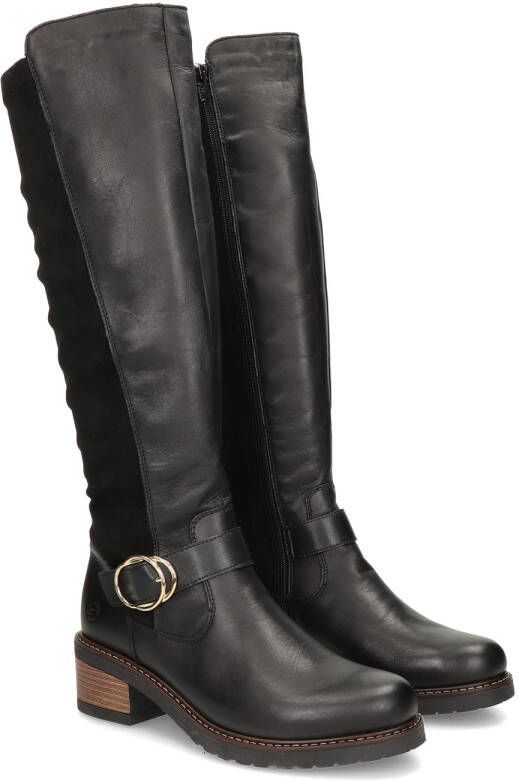 Remonte Lange leren Hoge Laarzen met comfortabele pasvorm Black Dames - Foto 2