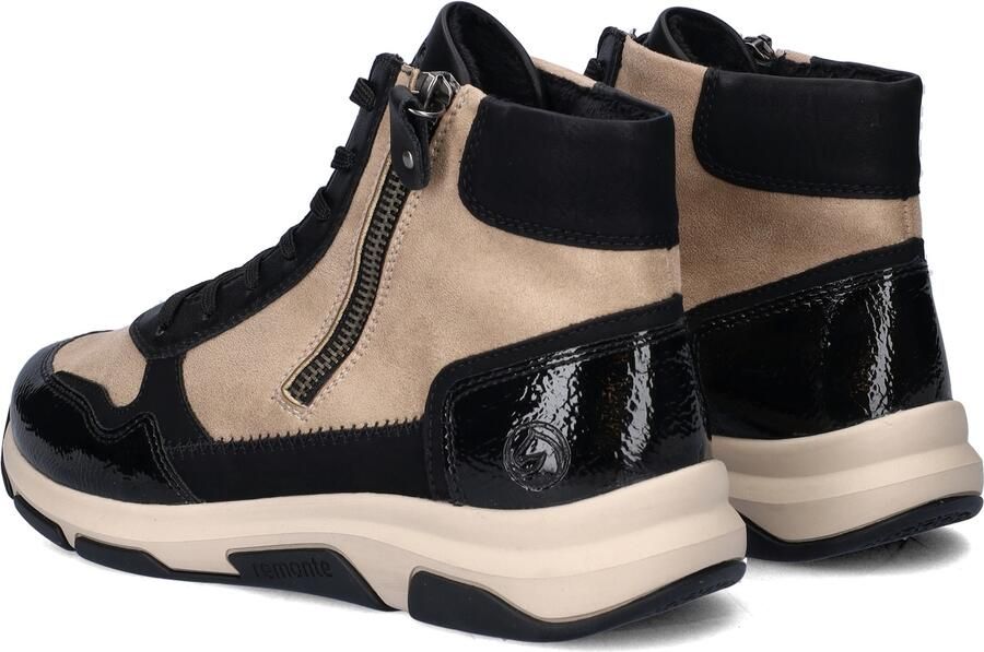 Remonte dames hoge sneakers Beige zwart - Foto 5