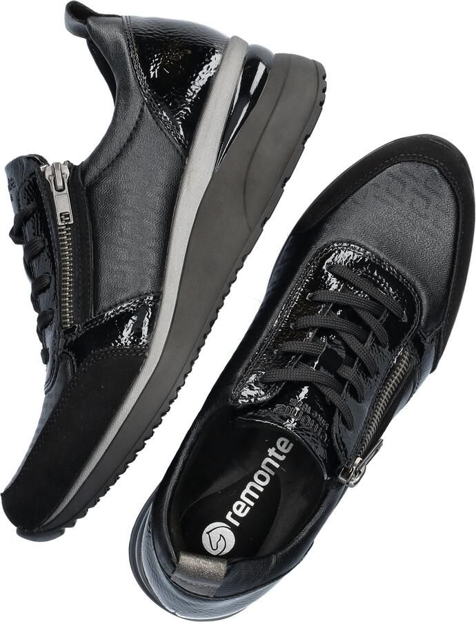 Remonte Sneakers Laag Veterschoenen Laag zwart - Foto 4