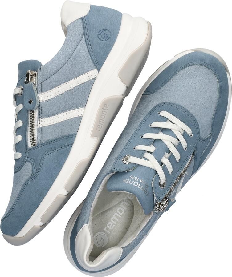 Remonte D1S04-10 Sneakers Blauw Leer en Suede Dames Blauw - Foto 9