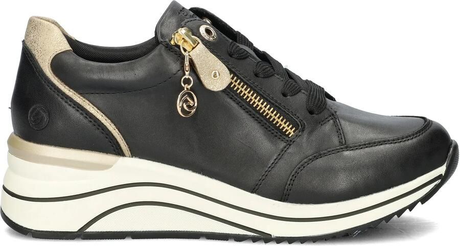 Remonte Stijlvolle Comfort Sneaker met Gouden Accenten Black Dames - Foto 16