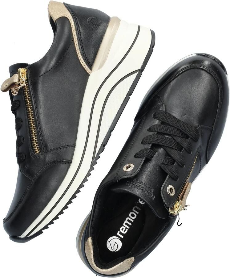 Remonte Stijlvolle Comfort Sneaker met Gouden Accenten Black Dames - Foto 16