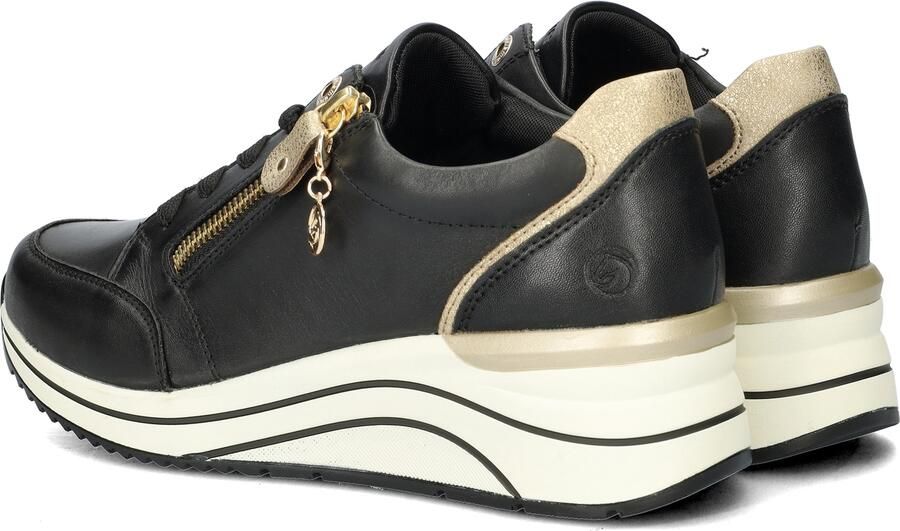 Remonte Stijlvolle Comfort Sneaker met Gouden Accenten Black Dames - Foto 18