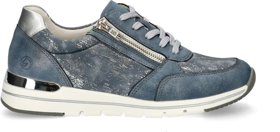 Remonte Blauwe Sneaker met Metallic Accenten Blue Heren - Foto 4