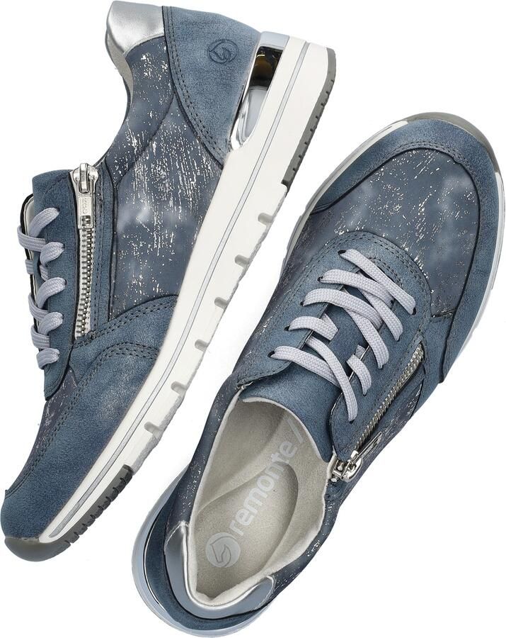 Remonte Blauwe Sneaker met Metallic Accenten Blue Heren - Foto 5