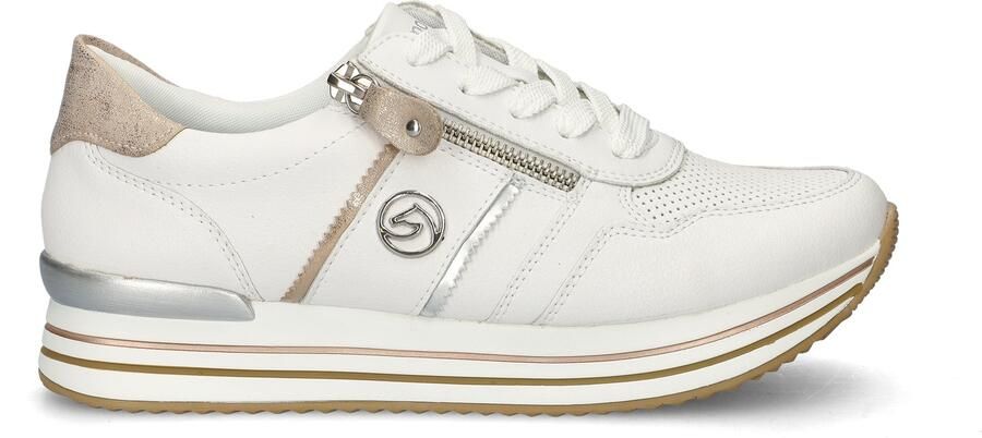 Remonte Plateausneakers vrijetijdsschoen lage schoen veterschoen met zijrits - Foto 13