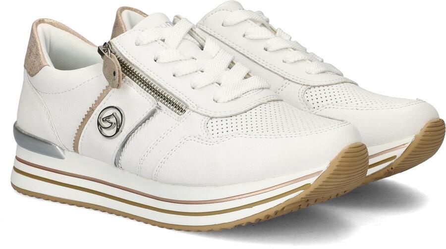 Remonte Plateausneakers vrijetijdsschoen lage schoen veterschoen met zijrits - Foto 15