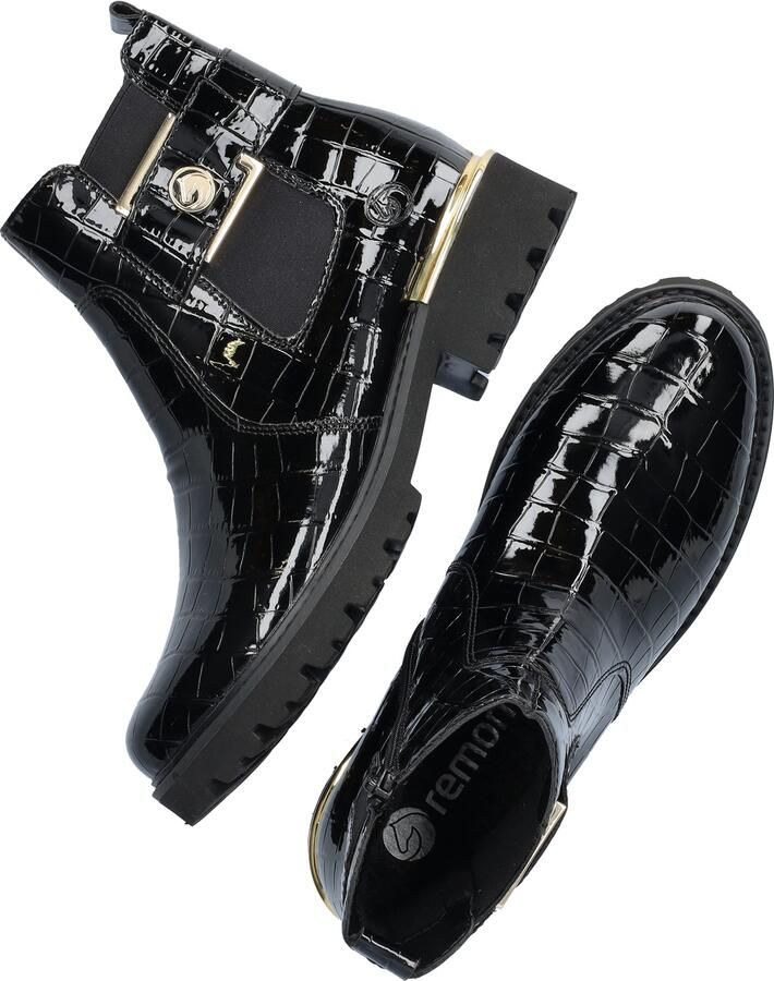 Remonte Chelsea-boots blokhak laarzen enkellaars met praktische binnenrits - Foto 3