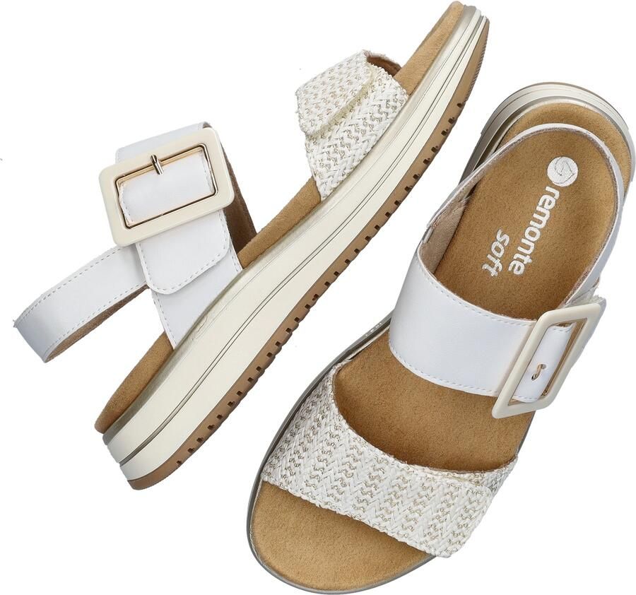Remonte D1J53-81 Sandalen Wit Leer Dames Wit Goud - Foto 16