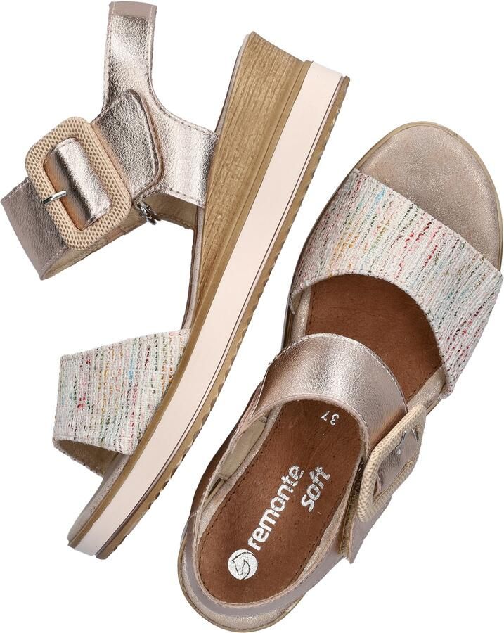 Remonte Sleehaksandaaltjes ELLE-Collection zomerschoen sandalen comfortschoen met klittenband onder de decoratieve gesp - Foto 5