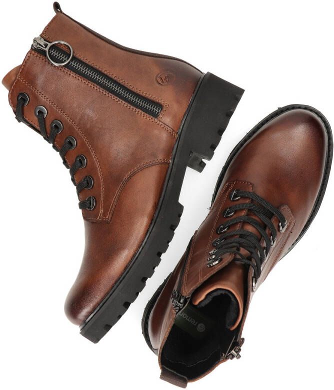 Remonte Veterlaarsjes blokhak laarsjes veterschoenen flats in used look - Foto 14