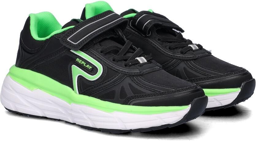 REPLAY Christal JR boy 5 chunky sneakers zwart groen - Foto 13