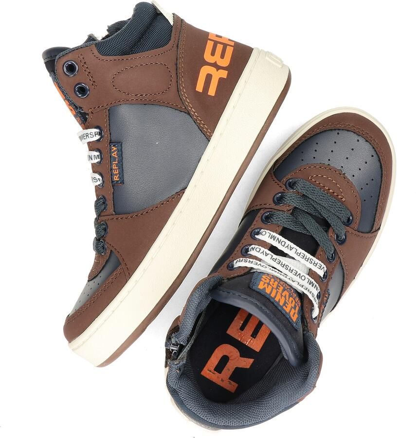 Replay JZ190051S Kinderen Half-hoogJongensKindersneakers Bruin - Foto 6