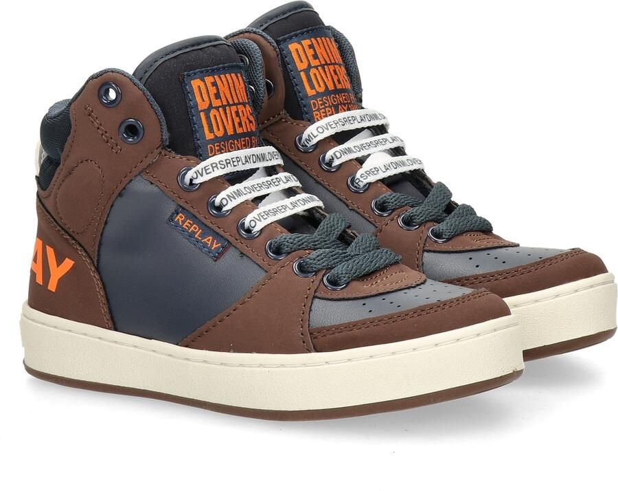 Replay JZ190051S Kinderen Half-hoogJongensKindersneakers Bruin - Foto 7