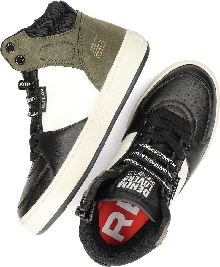 Replay Cobra 6 sneakers zwart groen Jongens Mesh Logo 39 - Foto 5