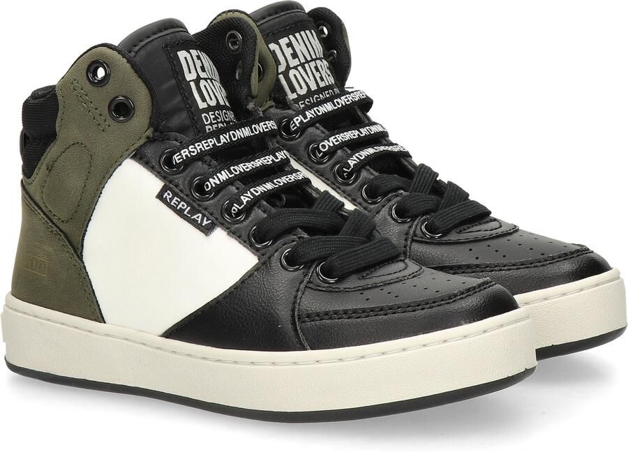 Replay Cobra 6 sneakers zwart groen Jongens Mesh Logo 39 - Foto 6