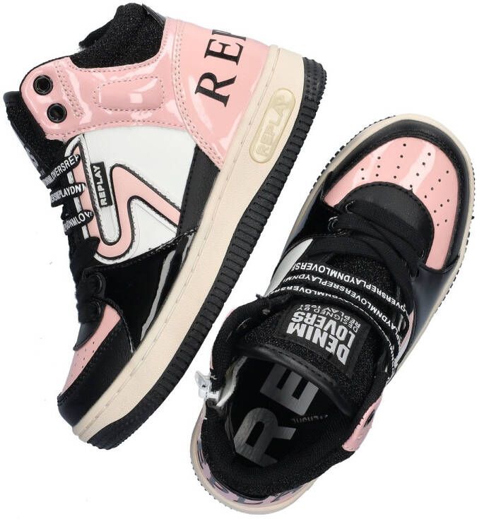 Replay Epic JR Mid Girl 7 JZ430020S-0746 Zwart Wit Roze - Foto 5