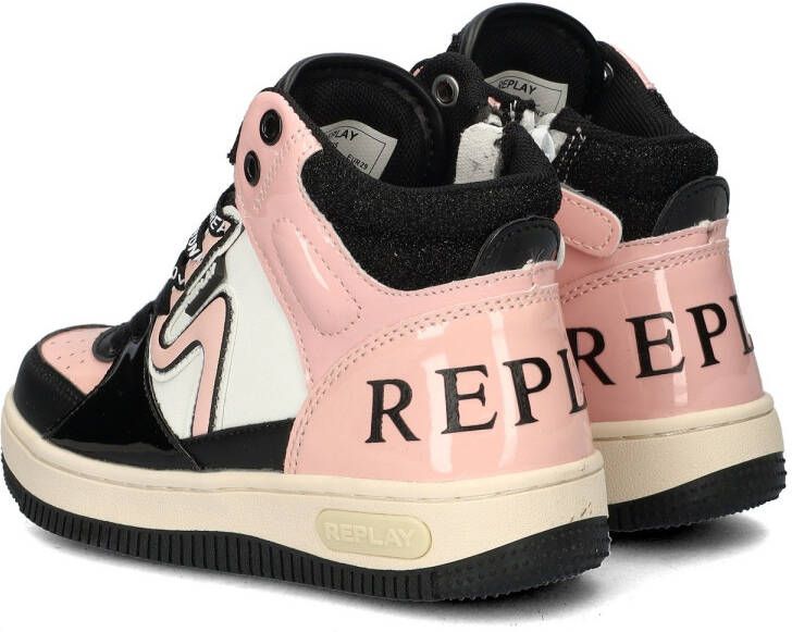 Replay Epic JR Mid Girl 7 JZ430020S-0746 Zwart Wit Roze - Foto 6