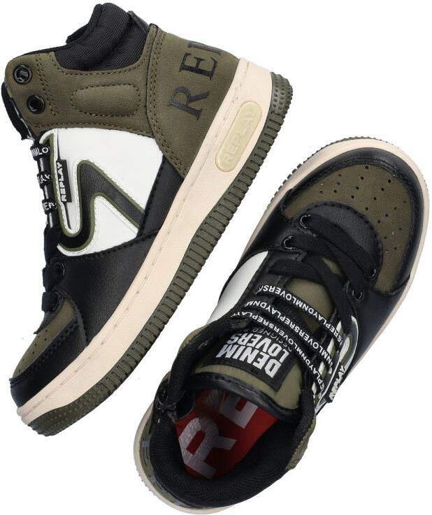 Replay Epic JR Mid Boy 4 JZ430019S-3269 Zwart Groen - Foto 4