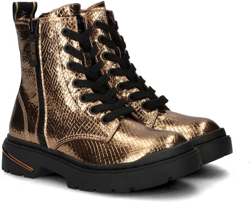 Replay Joplin 12A Veterschoen hoog goudkleur - Foto 4