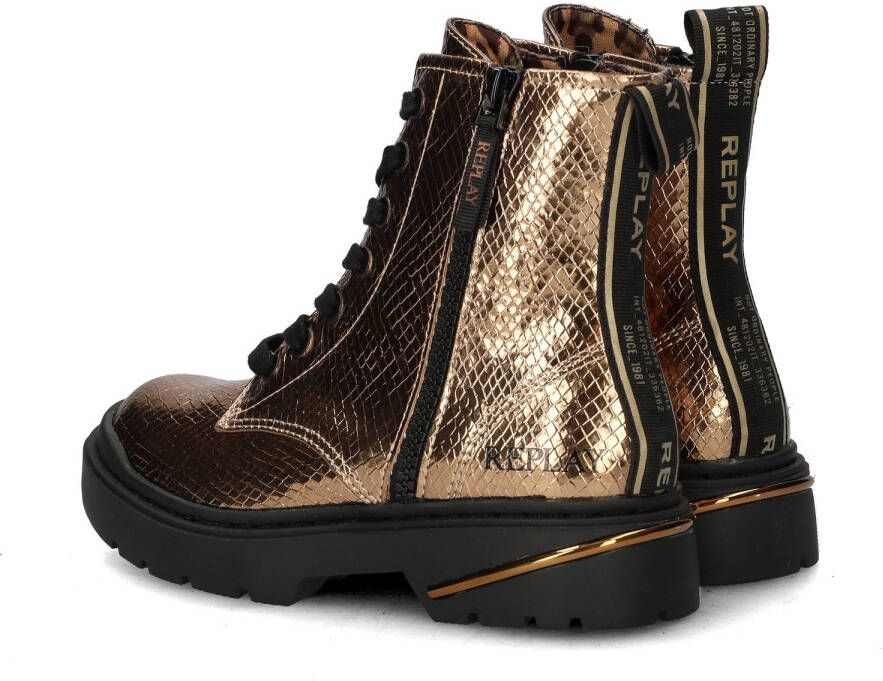 Replay Joplin 12A Veterschoen hoog goudkleur - Foto 3