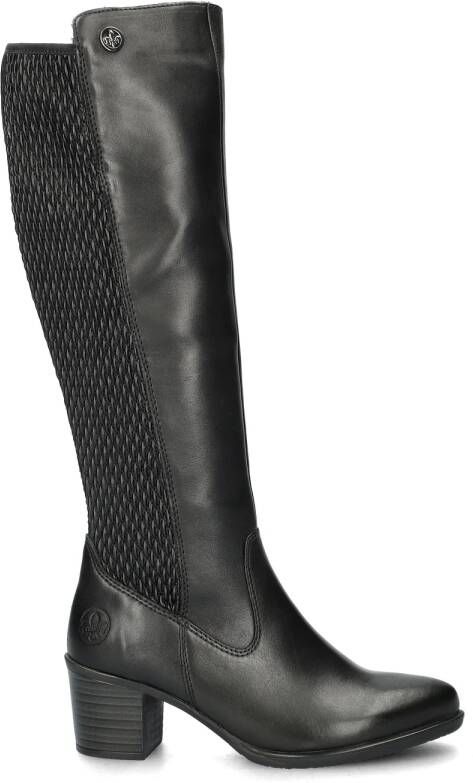 Rieker Zwarte lange Hoge Laarzen met blokhak voor dames Black Dames - Foto 8