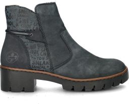 Rieker Stijlvolle leren enkellaarzen Blauw Dames