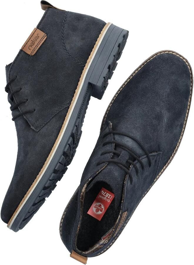 Rieker Blauwe Suède Veterschoenen voor Heren Blue Heren - Foto 6