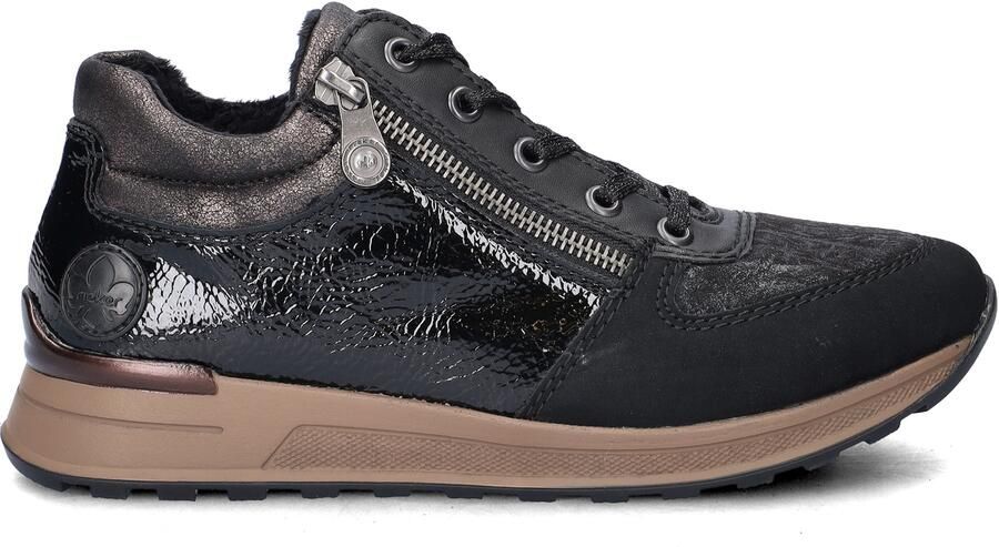 Rieker Sneakers vrijetijdsschoen lage schoen veterschoen met zijrits - Foto 4