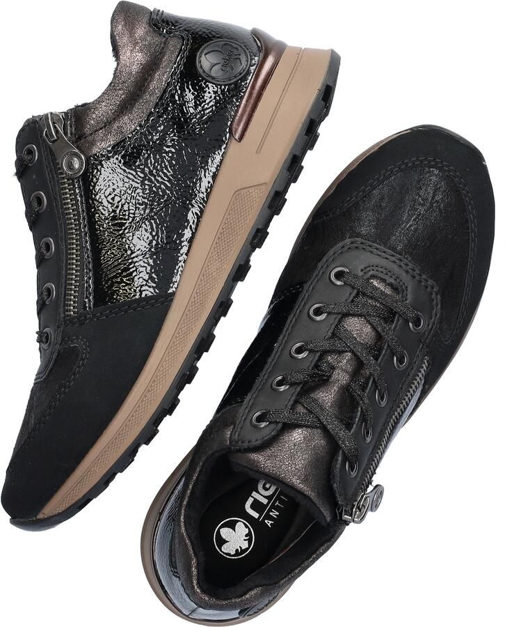 Rieker Sneakers vrijetijdsschoen lage schoen veterschoen met zijrits - Foto 5