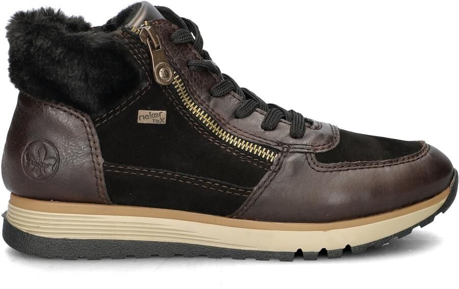 Rieker dames hoge sneaker Zwart multi