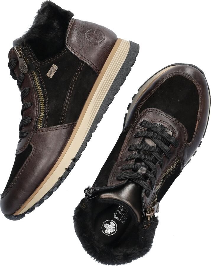 Rieker dames hoge sneaker Zwart multi - Foto 2