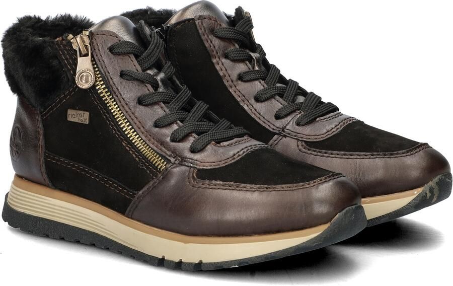 Rieker dames hoge sneaker Zwart multi - Foto 4