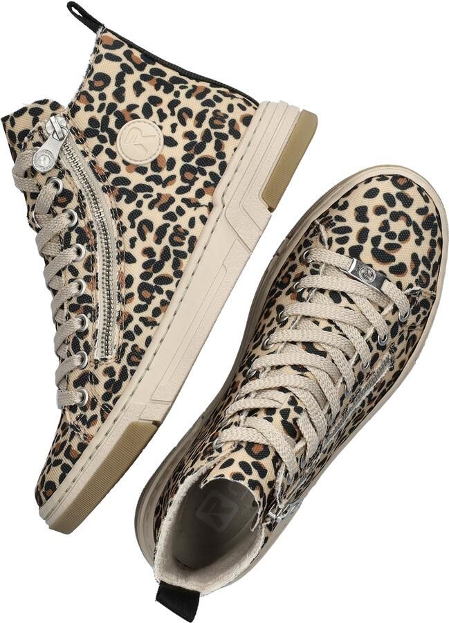 Rieker sneakers met panterprint beige zwart - Foto 5