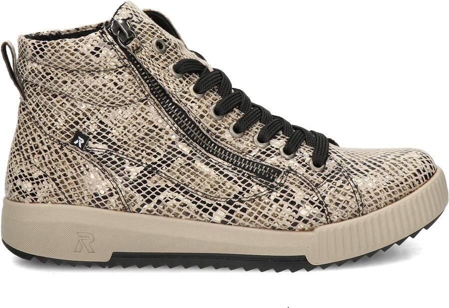 Rieker art W0164-64 beige combi print dames veter rits - Foto 8