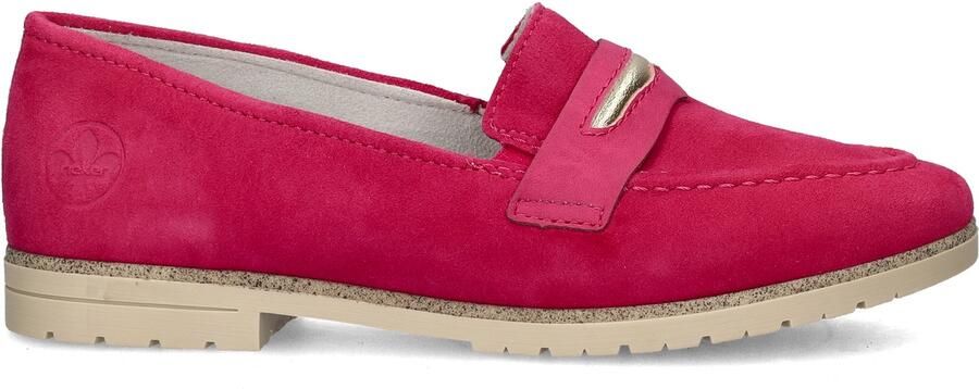 Rieker Fuchsia Suède Loafer met Leren Voetbed Pink Dames - Foto 4