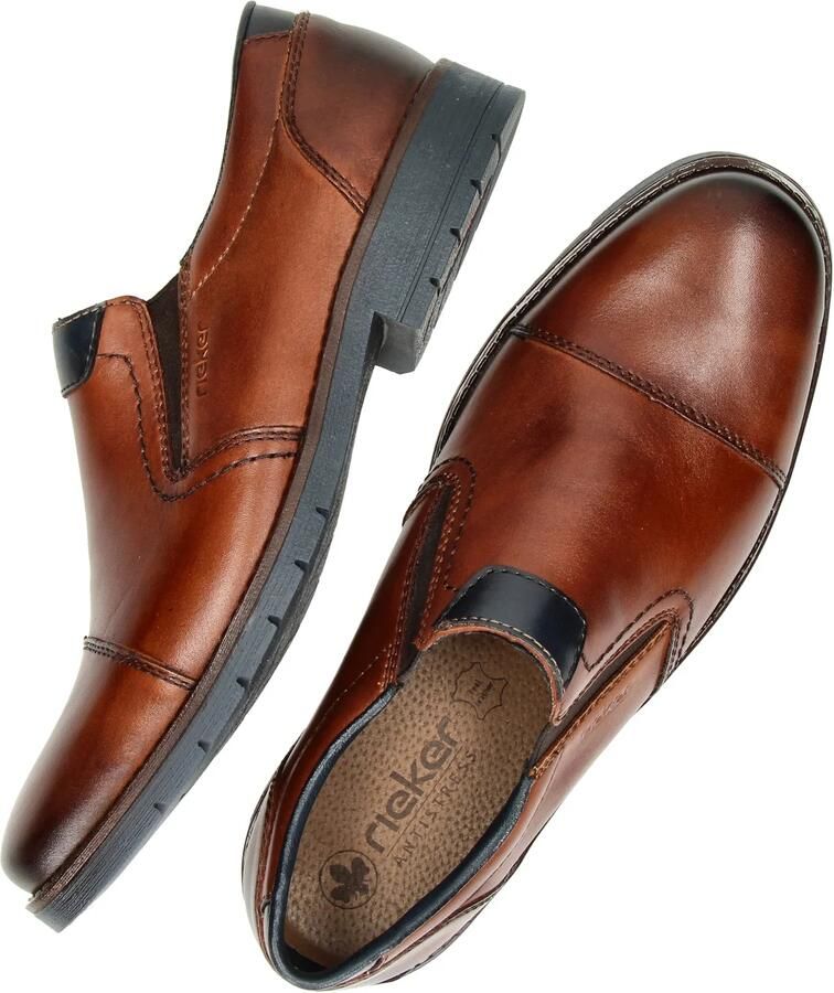 Rieker Heren Instapper Slipper Leer 13950-24 bruin - Foto 13