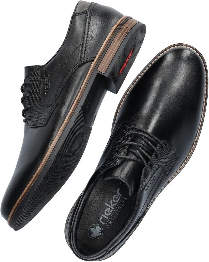 Rieker leren veterschoenen zwart - Foto 4