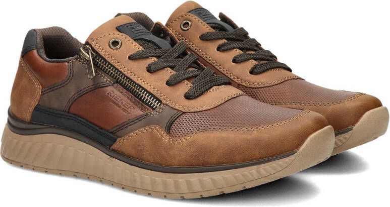 Rieker Comfortabele Herensneaker in Warme Bruine Tinten Brown Heren - Foto 6