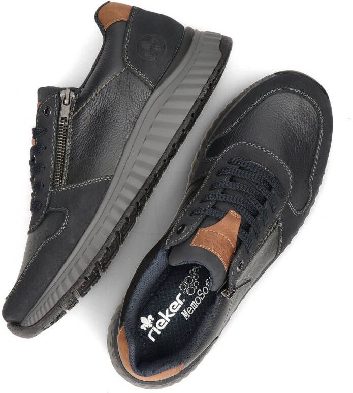 Rieker Comfortabele Blauwe Sneakers met Donkergrijze Zool Blauw Heren - Foto 6