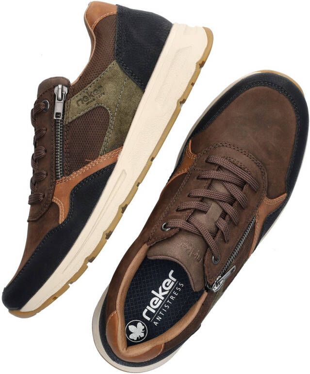 Rieker Sneakers Laag Veterschoenen Laag Donkerbruin - Foto 6