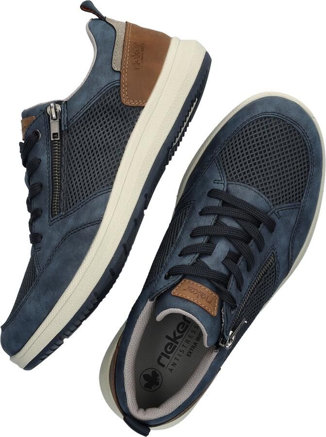 Rieker Sneakers lage schoen vrijetijdsschoen veterschoen met zij-rits - Foto 14