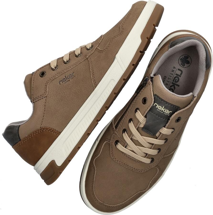 Rieker art 36024 64 heren sneaker veterschoen taupe - Foto 8