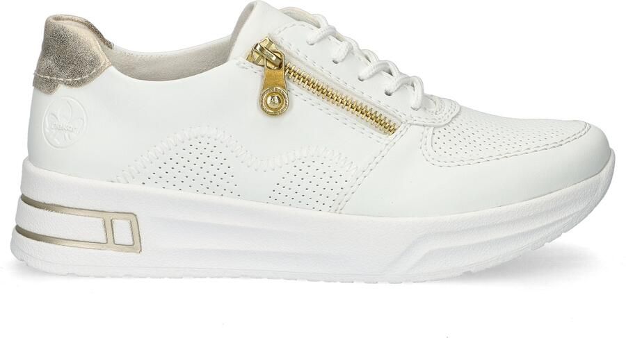 Rieker Plateausneakers lage schoen veterschoen vrijetijdssneaker met ritssluiting - Foto 5