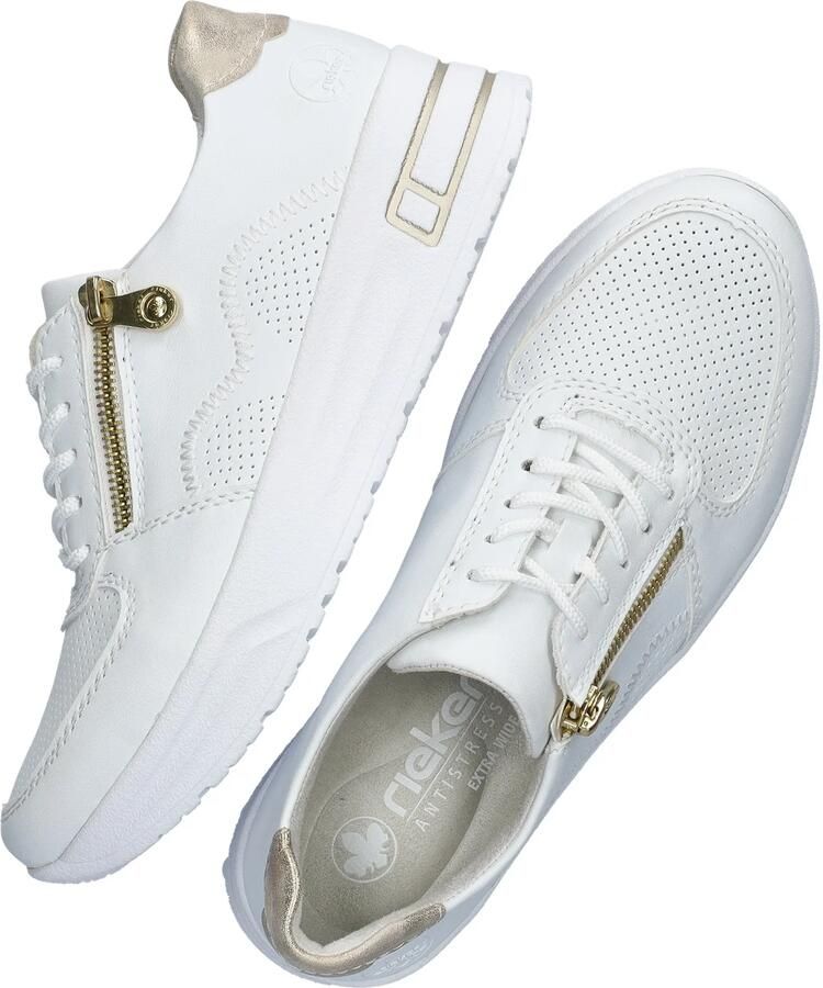 Rieker Plateausneakers lage schoen veterschoen vrijetijdssneaker met ritssluiting - Foto 6